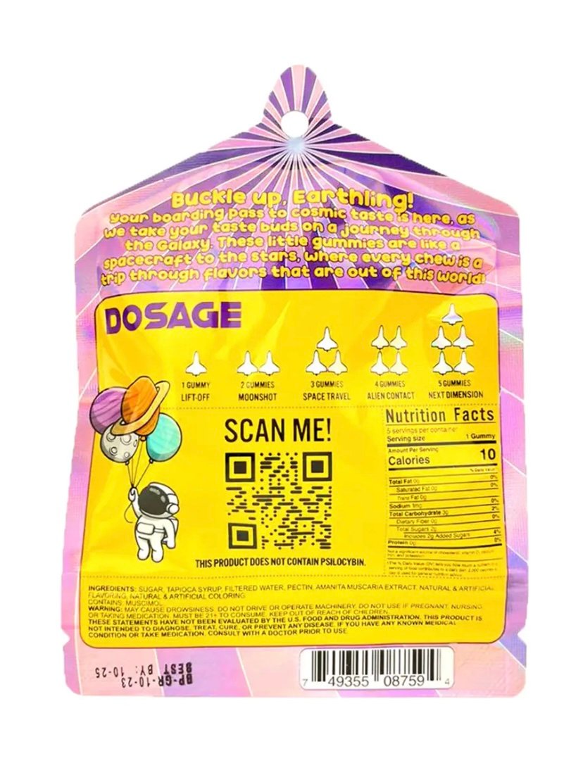 Grape Boarding Pass Amanita Shroom Gummies 1000mg - Image 2