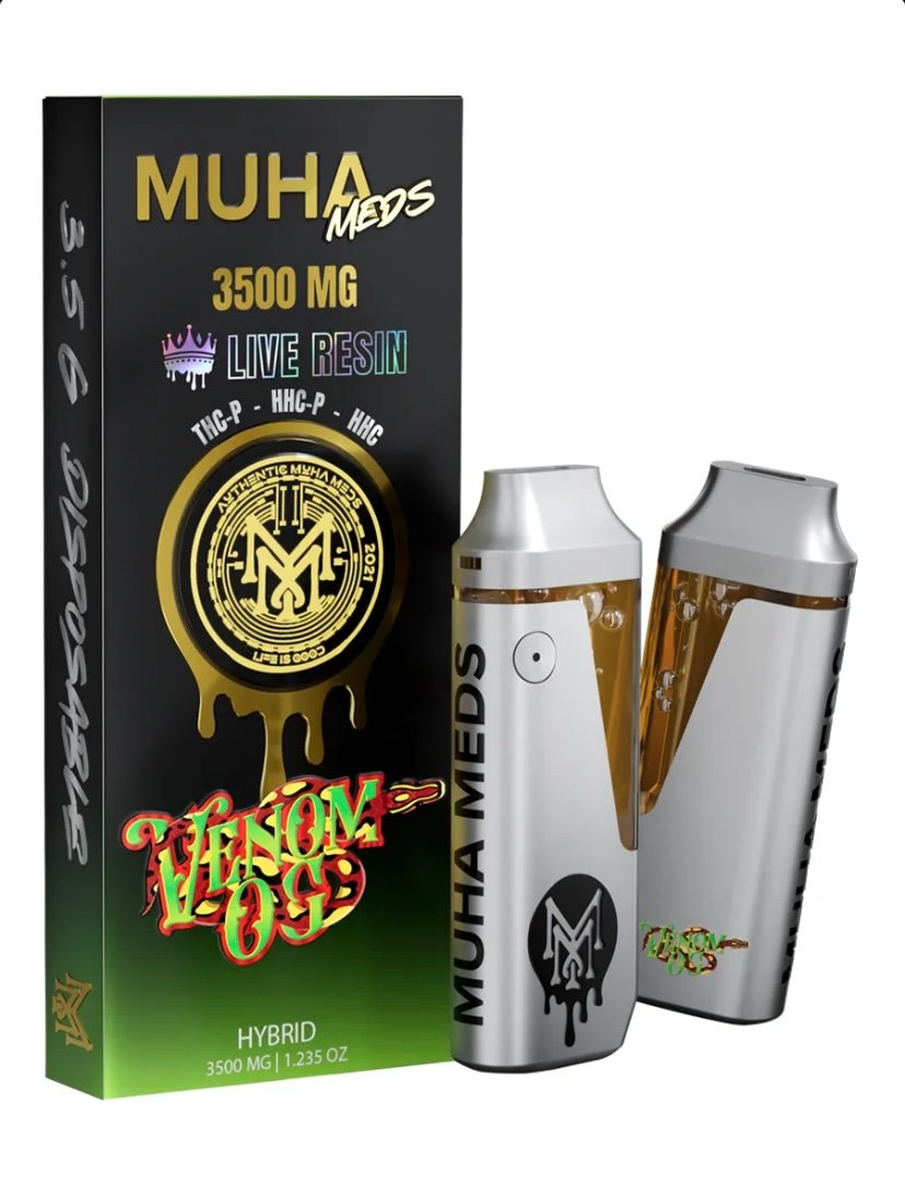 Venom OG Muha Meds Live Resin THCP+HHCP+HHC Vape 3500MG