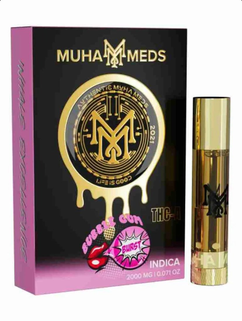 Bubble Gum Burst Muha Meds THC-A Cartridge 2G