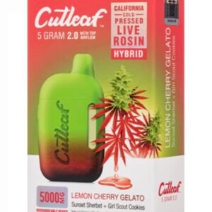 Lemon Cherry Gelato Cutleaf 2.0 CBD THC Live Rosin Vape 5G