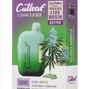 Kush Mintz Cutleaf 2.0 CBD THC Live Rosin Vape 5G