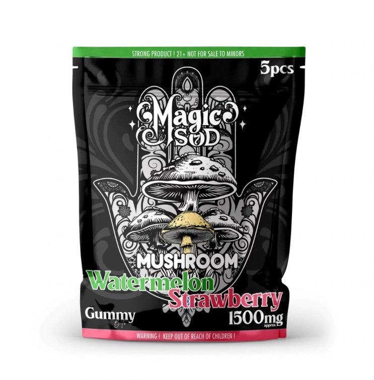 Mushroom Watermelon Strawberry Gummies 1500mg - Image 3