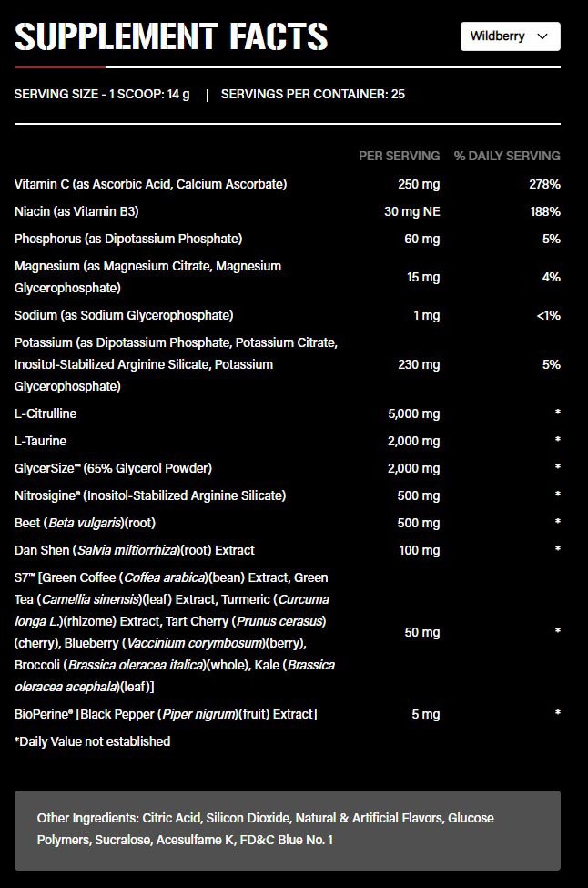 Full as F*ck Pre-Workout by 5% Nutrition 25 Serves - Image 2
