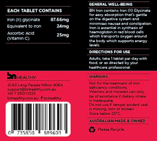 BN Iron by BN Healthy – Iron 30 Tablets - Image 2