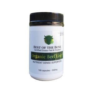 Organic Beef Liver 500mg – 180 capsules by Best of the Bone