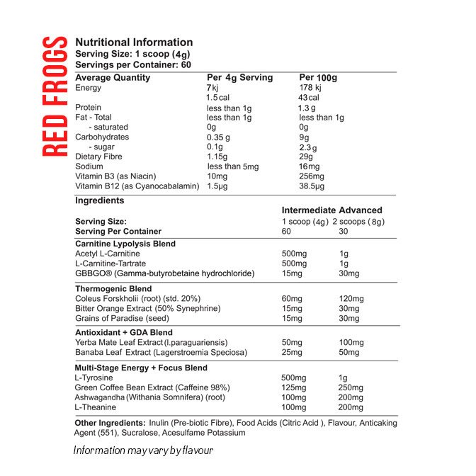Fireball Thermogenic by Red Dragon 60 Serves - Image 2