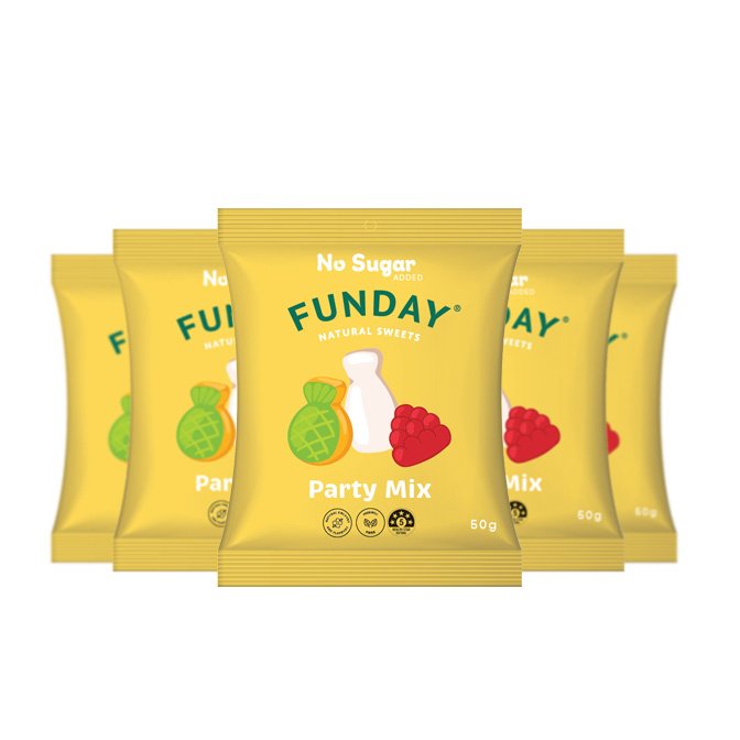 Gummy Natural Lollies (No added sugar) 50g by Funday – Pack Of 5 - Image 4