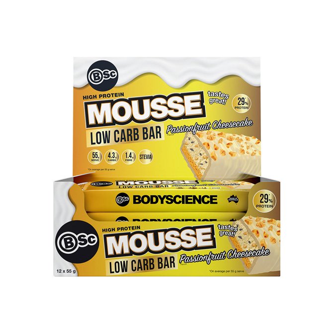 High Protein Mousse Low Carb Bar 55g – Box of 12 bars by BSC - Image 6