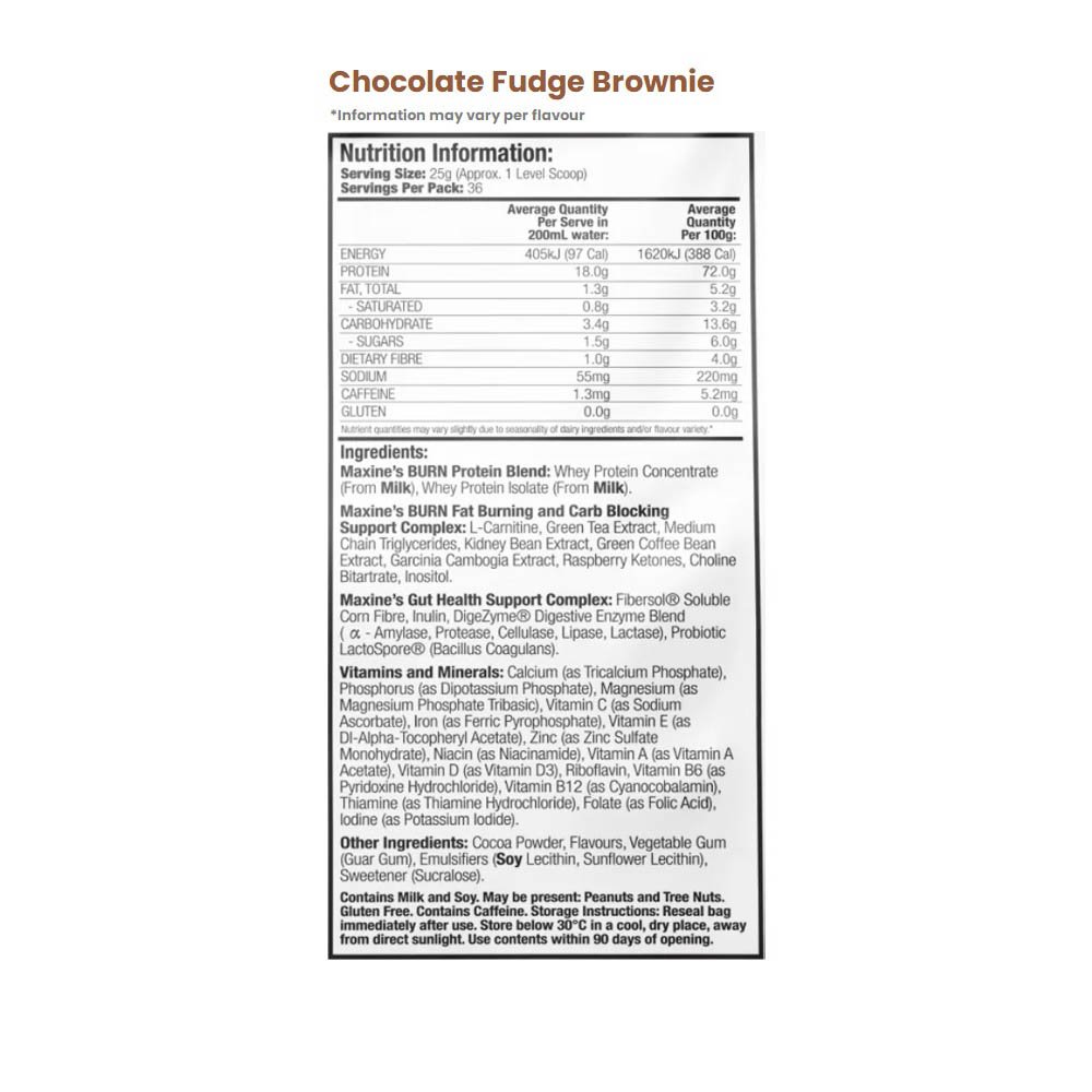 Maxine’s Burn Protein 900g - Image 2