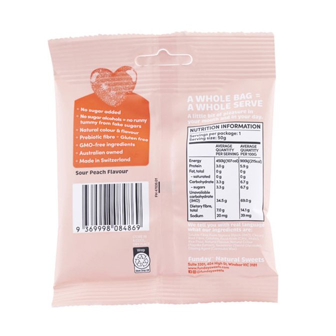 Gummy Natural Lollies (No added sugar) 50g by Funday – Pack Of 5 - Image 13