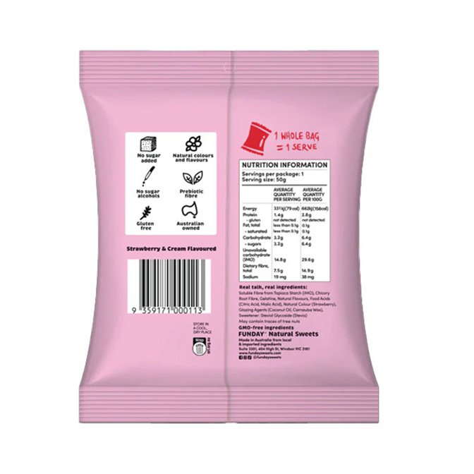 Gummy Natural Lollies (No added sugar) 50g by Funday – Pack Of 5 - Image 9