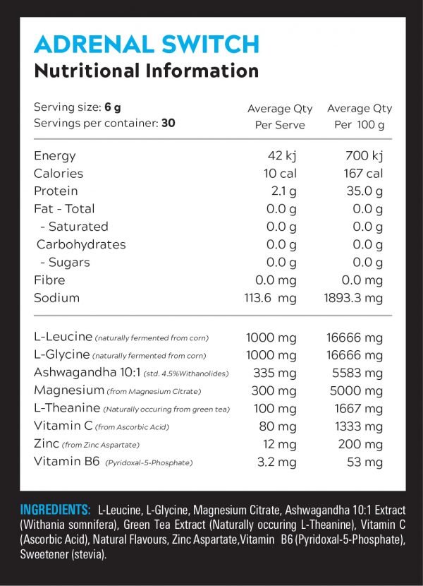 Adrenal Switch by Switch Nutrition 30 Serves - Image 2