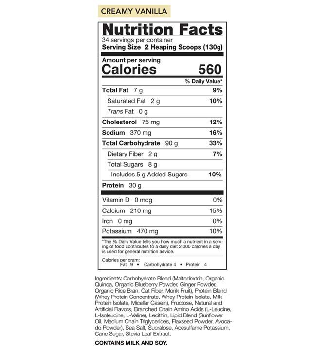 Rivalus – Clean Gainer 3:1 Ratio 5.44kg (12lbs) - Image 3