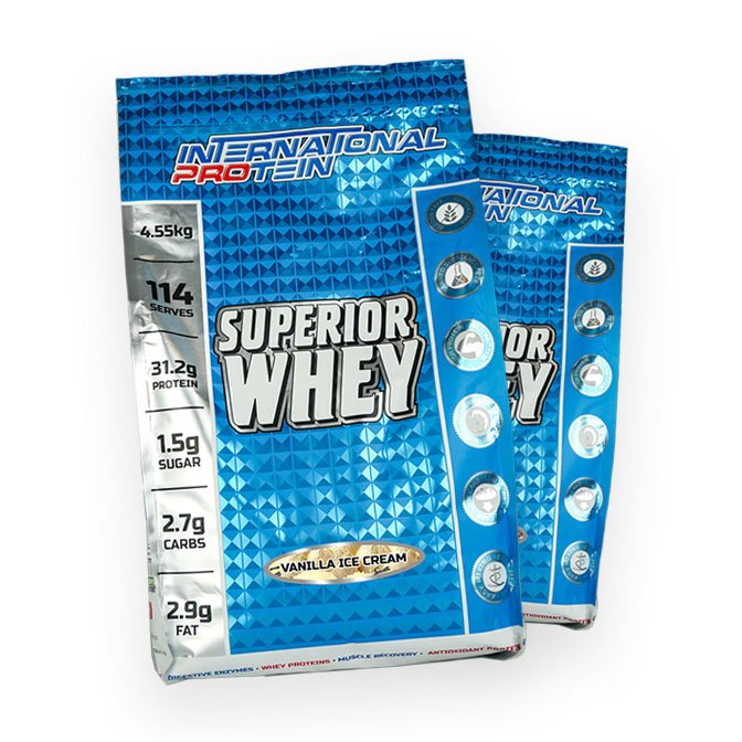 Superior Whey Protein by International Protein 4.55kg