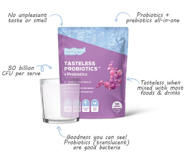 Tasteless Probiotics + Prebiotics by Feel Good Protein – Sample Pack - Image 3