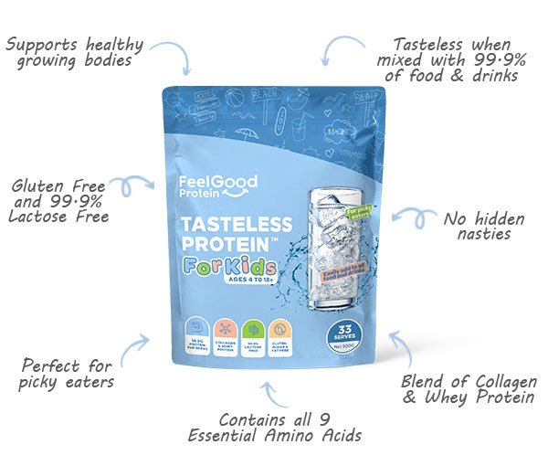Tasteless Protein for Kids (Collagen & Whey) 500g by Feel Good Protein - Image 3