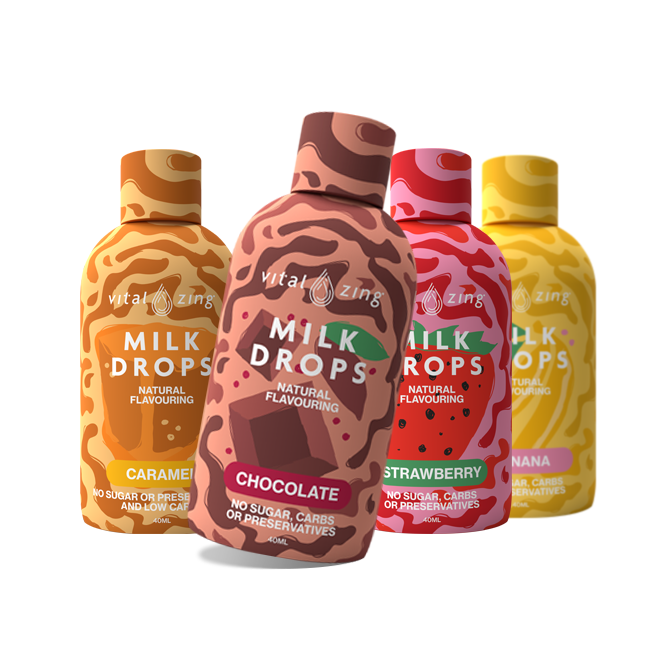 Milk Drops Natural Flavouring 40ml by Vital Zing – Single Bottle